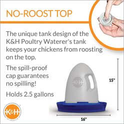 K&H Pet Products Unheated Poultry Waterer, 2.5-gallon slide 2 of 6