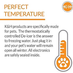 K&H Pet Products Heated Thermo-Poultry Waterer, Gray, 2.5-gallon