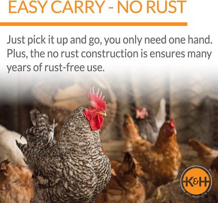 Show full view: K&H Pet Products Heated Thermo-Poultry Waterer, Gray, 2.5-gallon slide 6 of 12