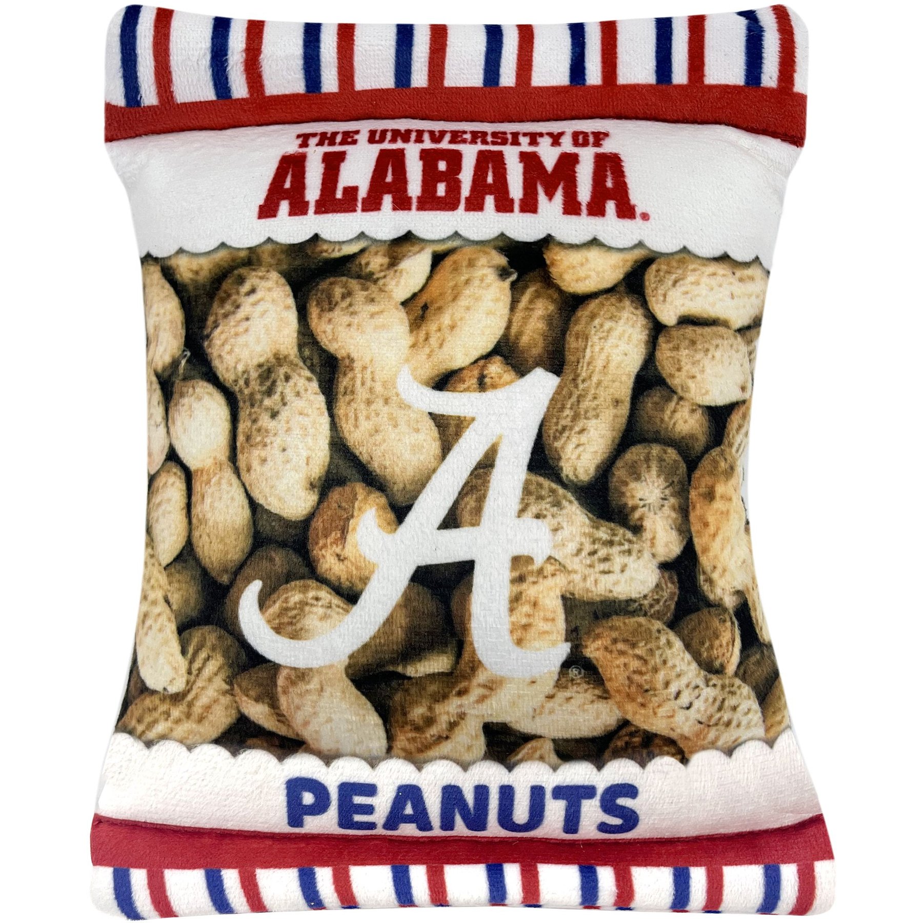 Pets First Peanut Bag Squeaky Dog Chew Toy, Alabama