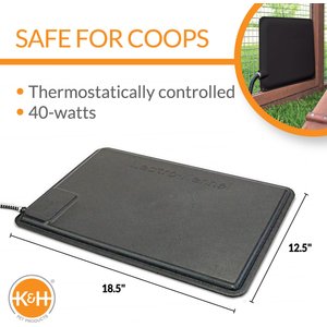 K&H Pet Products Thermo-Chicken Heated Pad, Black