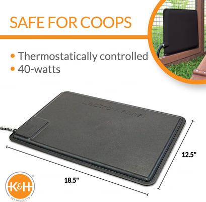 Show full view: K&H Pet Products Thermo-Chicken Heated Pad, Black slide 2 of 9