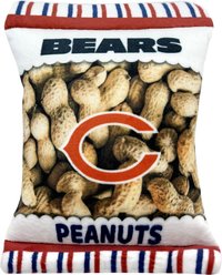 Pets First Peanut Bag Squeaky Dog Chew Toy, Chicago Bears