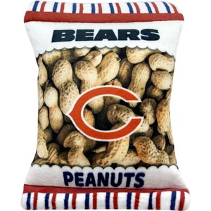 Pets First Peanut Bag Squeaky Dog Chew Toy, Chicago Bears