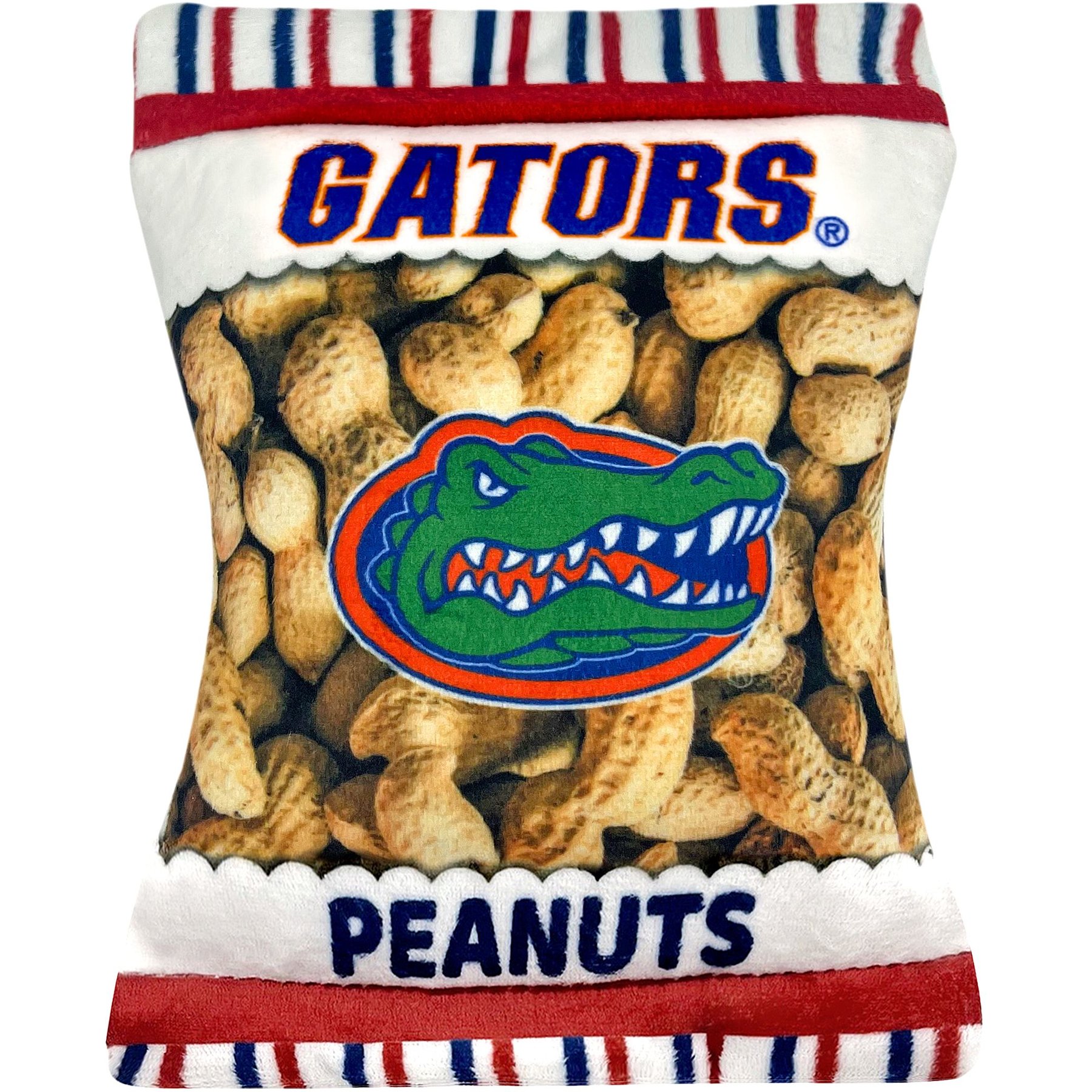 Pets First Peanut Bag Squeaky Dog Chew Toy, Florida