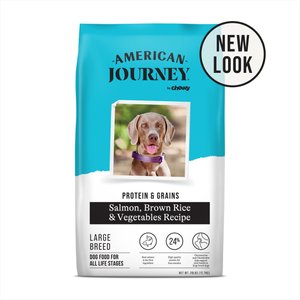 American Journey Protein & Grains Large Breed Salmon, Brown Rice & Vegetables Recipe Dry Dog Food, 28-lb bag