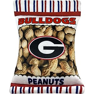 Pets First Peanut Bag Squeaky Dog Chew Toy, Georgia