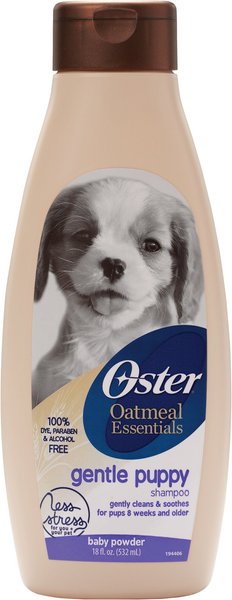 Oster Oatmeal Essentials Gentle Puppy Shampoo, 18-oz bottle, Baby Powder slide 1 of 3