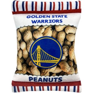 Pets First Peanut Bag Squeaky Dog Chew Toy, Golden State Warriors