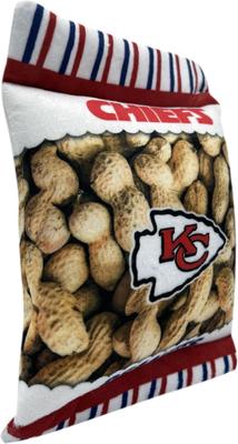 Show full view: Pets First Peanut Bag Squeaky Dog Chew Toy, Kansas City Chiefs slide 2 of 6