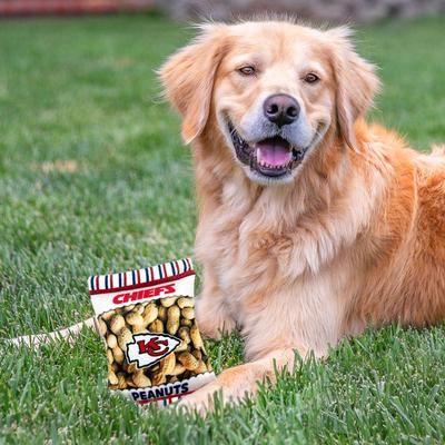 Show full view: Pets First Peanut Bag Squeaky Dog Chew Toy, Kansas City Chiefs slide 4 of 6