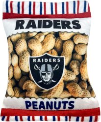 Pets First Peanut Bag Squeaky Dog Chew Toy, Las Vegas Raiders