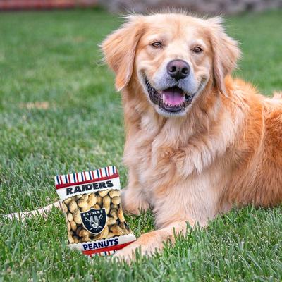 Show full view: Pets First Peanut Bag Squeaky Dog Chew Toy, Las Vegas Raiders slide 4 of 6