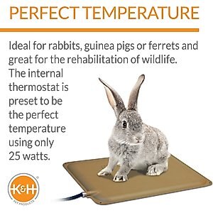 K&H Pet Products Outdoor Heated Small Animal Pad, Tan