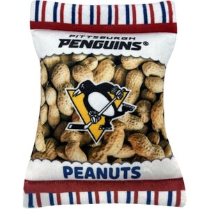 Pets First Peanut Bag Squeaky Dog Chew Toy, Pittsburgh Penguins