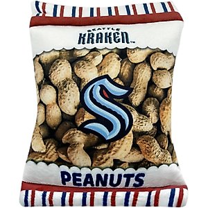 Pets First Peanut Bag Squeaky Dog Chew Toy, Seattle Kraken