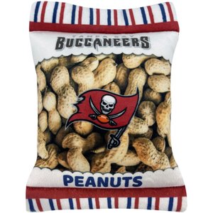 Pets First Peanut Bag Squeaky Dog Chew Toy, Tampa Bay Buccaneers