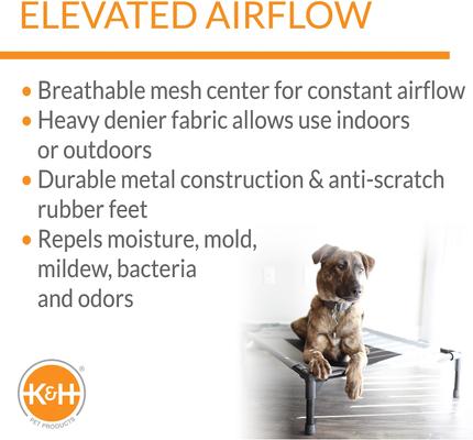 Show full view: K&H Pet Products Original Pet Cot Elevated Pet Bed, Gray, X-Large slide 3 of 13