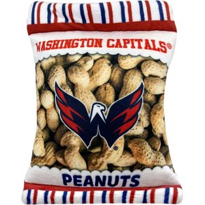 Pets First Peanut Bag Squeaky Dog Chew Toy, Washington Capitals