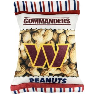 Pets First Peanut Bag Squeaky Dog Chew Toy, Washington Commanders