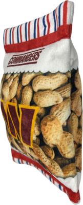 Show full view: Pets First Peanut Bag Squeaky Dog Chew Toy, Washington Commanders slide 2 of 6
