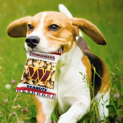 Show full view: Pets First Peanut Bag Squeaky Dog Chew Toy, Washington Commanders slide 3 of 6