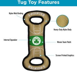 Pets First Nylon Court Tough Squeaky Dog Chew Toy, Boston Celtics slide 2 of 5