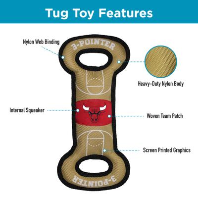 Show full view: Pets First Nylon Court Tough Squeaky Dog Chew Toy, Chicago Bulls slide 6 of 7