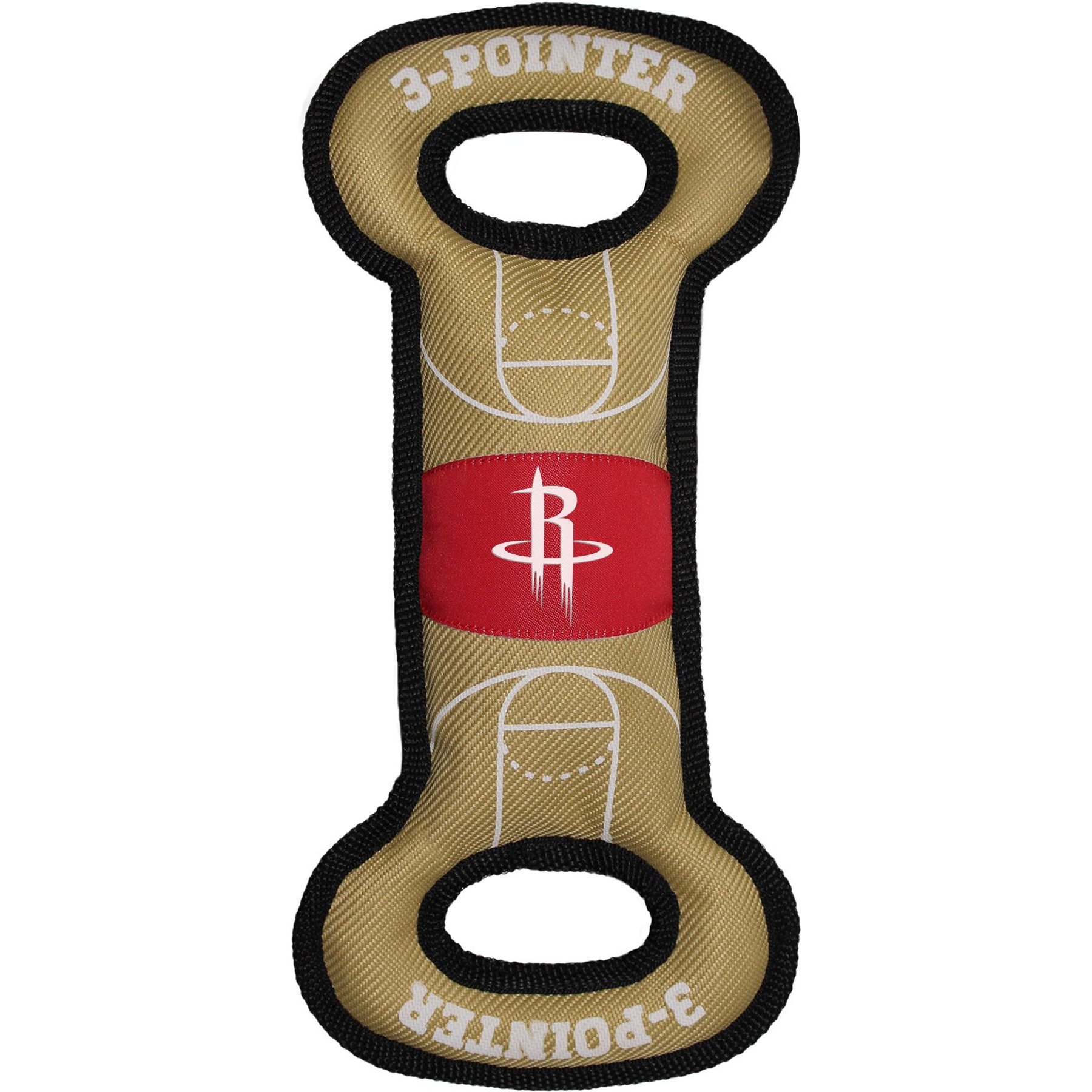 Pets First Nylon Court Tough Squeaky Dog Chew Toy, Houston Rockets