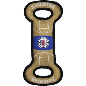 Pets First Nylon Court Tough Squeaky Dog Chew Toy, LA Clippers