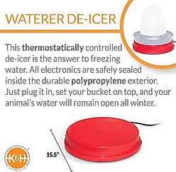 K&H Pet Products Universal Waterer Deicer, Red slide 2 of 7