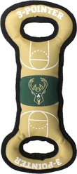 Pets First Nylon Court Tough Squeaky Dog Chew Toy, Milwaukee Bucks