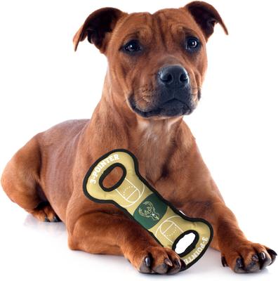 Show full view: Pets First Nylon Court Tough Squeaky Dog Chew Toy, Milwaukee Bucks slide 4 of 7