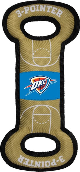 Show full view: Pets First Nylon Court Tough Squeaky Dog Chew Toy, Oklahoma City Thunder slide 1 of 6