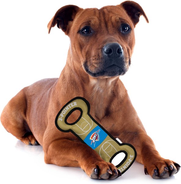 Show full view: Pets First Nylon Court Tough Squeaky Dog Chew Toy, Oklahoma City Thunder slide 2 of 6