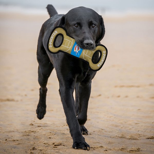 Show full view: Pets First Nylon Court Tough Squeaky Dog Chew Toy, Oklahoma City Thunder slide 3 of 6