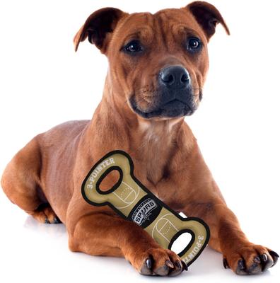 Show full view: Pets First Nylon Court Tough Squeaky Dog Chew Toy, San Antonio Spurs slide 3 of 7