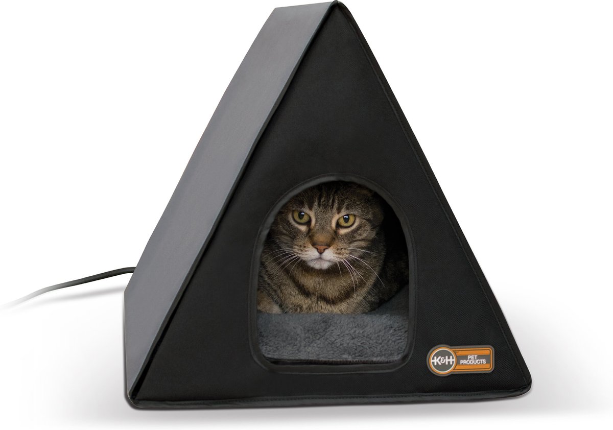 Outdoor heated hotsell kitty house