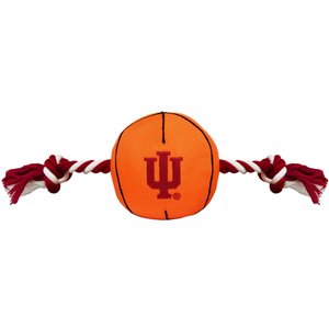 Pets First Nylon Basketball Tough Squeaky Plush Dog Chew Toy, Indiana
