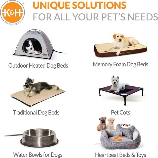 K&H Pet Products Pillow-Top Orthopedic Lounger Sofa Dog Bed, Classy Gray, Large 