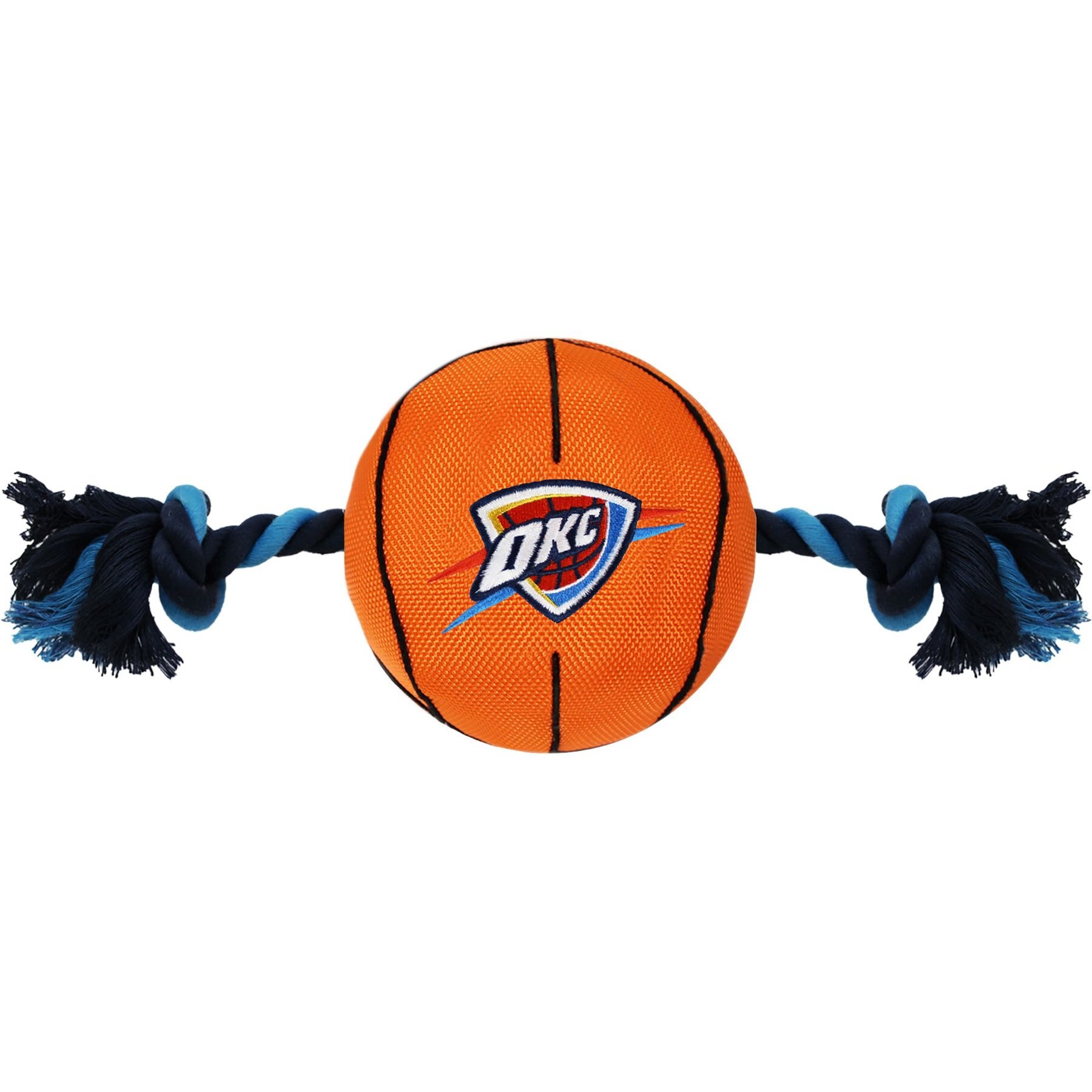 Pets First NBA Basketball Tough Squeaky Plush Dog Chew Toy, Oklahoma City Thunder