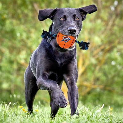 Show full view: Pets First NBA Basketball Tough Squeaky Plush Dog Chew Toy, Oklahoma City Thunder slide 2 of 6