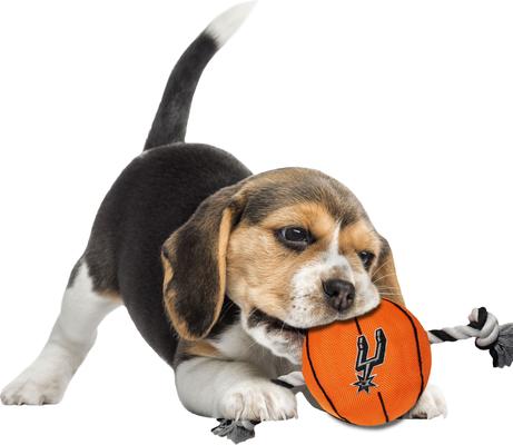 Show full view: Pets First NBA Basketball Tough Squeaky Plush Dog Chew Toy, San Antonio Spurs slide 4 of 6