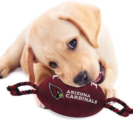 Show full view: Pets First Nylon Football Tough Squeaky Dog Chew Toy, Arizona Cardinals slide 3 of 6