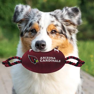 Show full view: Pets First Nylon Football Tough Squeaky Dog Chew Toy, Arizona Cardinals slide 4 of 6