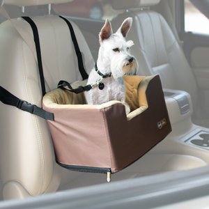 K&H Pet Products Hangin' Bucket Booster Toy Breed Dog Car Seat, Tan 
