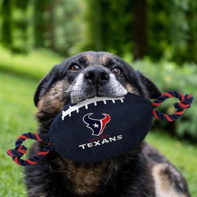 Show full view: Pets First Nylon Football Tough Squeaky Dog Chew Toy, Houston Texans slide 2 of 6