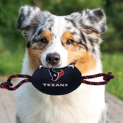 Show full view: Pets First Nylon Football Tough Squeaky Dog Chew Toy, Houston Texans slide 4 of 6