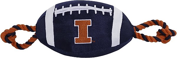 Show full view: Pets First Nylon Football Tough Squeaky Dog Chew Toy, Illinois slide 1 of 6
