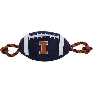 Pets First Nylon Football Tough Squeaky Dog Chew Toy, Illinois